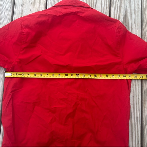 Abercrombie & Fitch Jacket‎ Mens Small Red Windbreaker Full Zip Y2K Preppy Logo - Picture 9 of 11